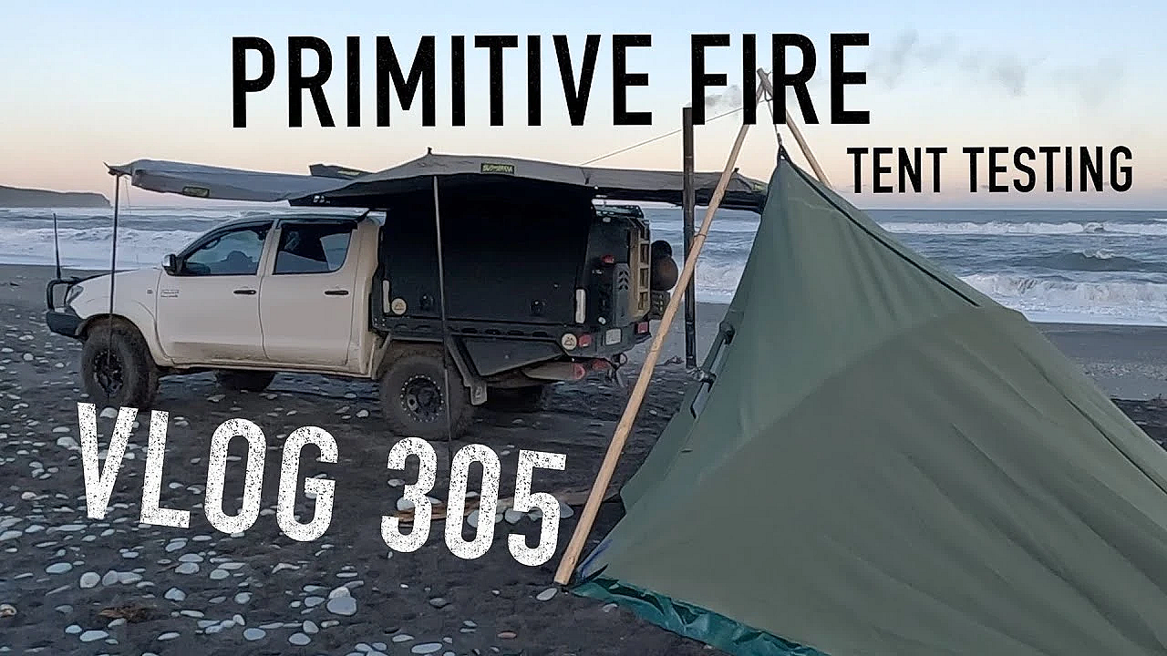 Vlog #305 Hot Tent Testing, How To Make Primitive Friction Fire With Bow Drill