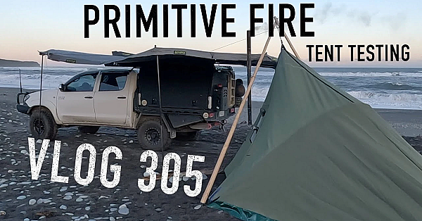 Vlog #305 Hot Tent Testing, How To Make Primitive Friction Fire With Bow Drill