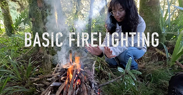 Basic Fire Lighting In The Outdoors, The Upside Down Fire With Josh James Hunting Nz