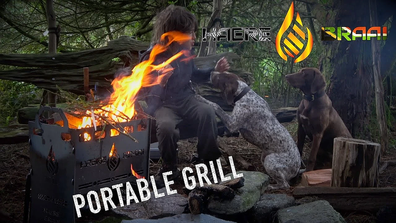 Haere Braai Portable Pack Down Bbq Braai Cooker Camp Fire Grill Smoker