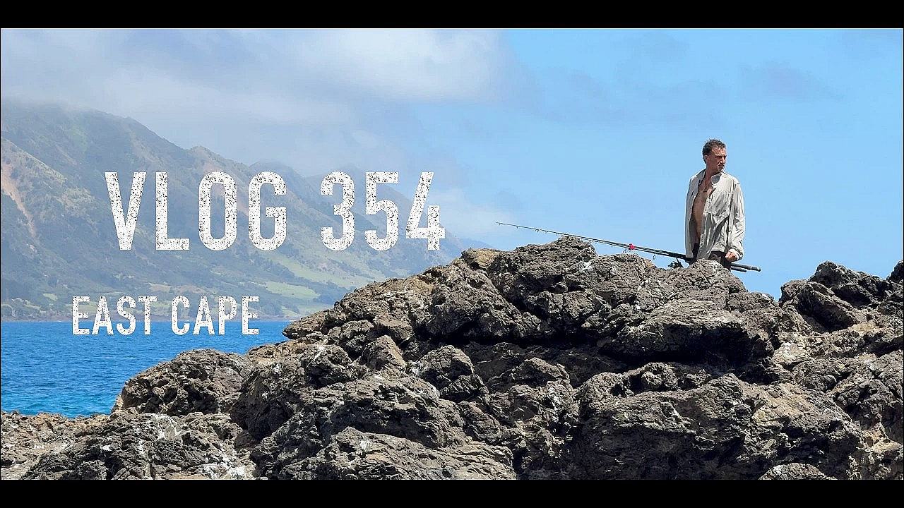 NZ adventure travel VLOG #354 Josh James East cape New Zealand Fishing and camping overland mission