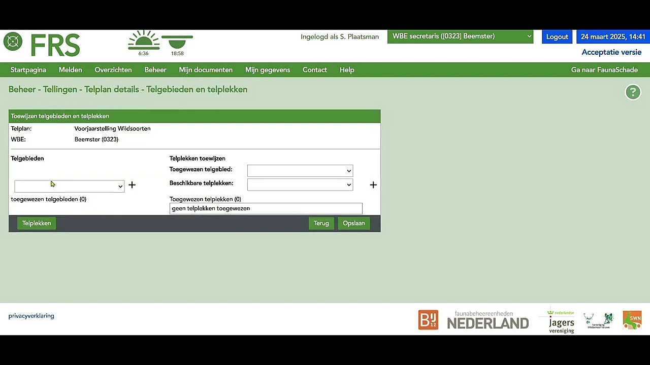 Telgebied Koppelen Aan Telplan