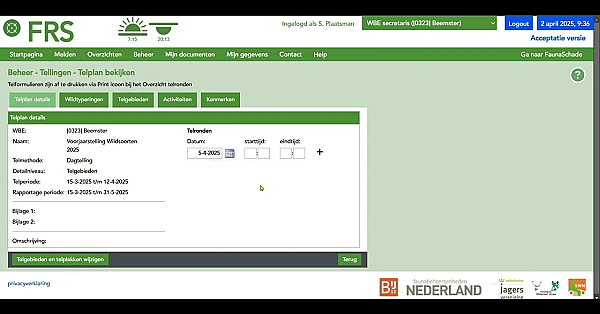 Telronde Aanmaken In Telplan