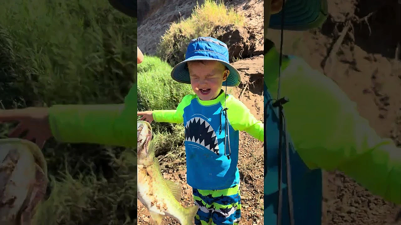 3-year-old Henry’s First Fish! #fishing