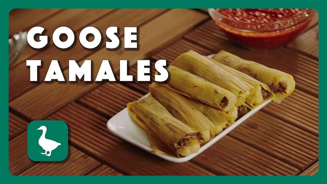 Goose Tamales With Roasted Red Pepper Sauce