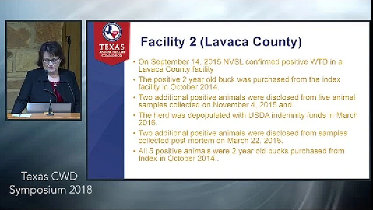 Texas Cwd Symposium: Overview Of Cwd Positive Breeder Facilities
