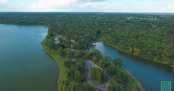 Flying Over Fort Parker State Park - Postcard From Texas