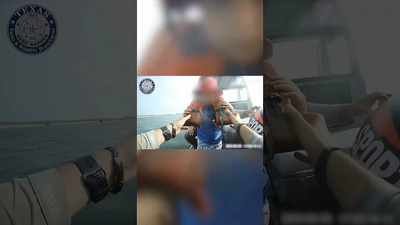 Texas Game Wardens Rescue A 5-year-old Girl #boatsafety
