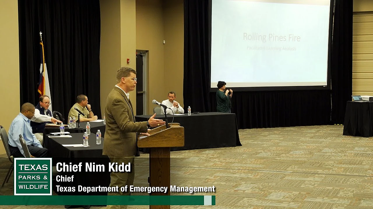 Texas Parks &amp; Wildlife Department Town Hall Rolling Pines Wildfire
