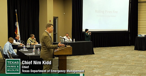 Texas Parks &amp; Wildlife Department Town Hall Rolling Pines Wildfire