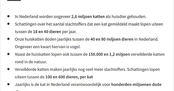 Huiskatten! Wildbeheerders?