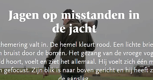 Jagen op jagers…